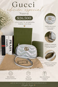 Bolsa Gucci GG Marmont Matelassé blanca nacarada con caja y accesorios originales